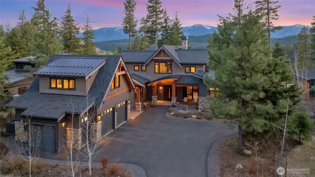 Aerial view of home.