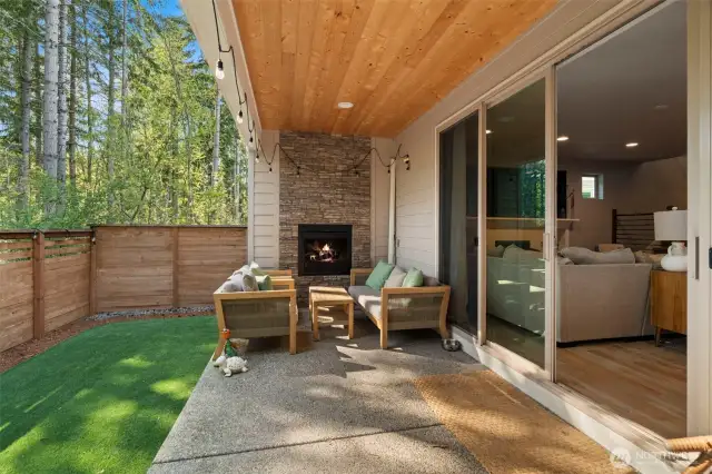 Low Maintenance turf yard backs up to a greenbelt