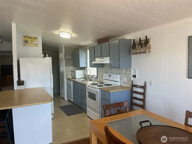 Kitchen from the dining room.