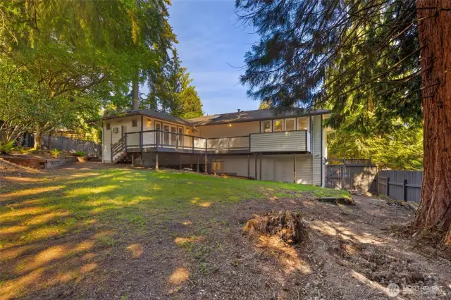 The shy quarter acre lot is fully fenced and offers space for gardening, pets and play time