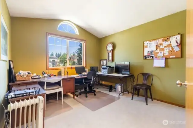 1 more of the 3 guest bed rooms also being used as an office, Note: cathedral ceiling.