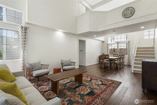 Vaulted ceilings provide great feeling of space and light!