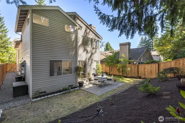 Beautifully maintained back yard