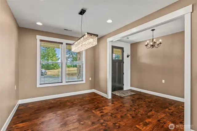 Spacious dining room area