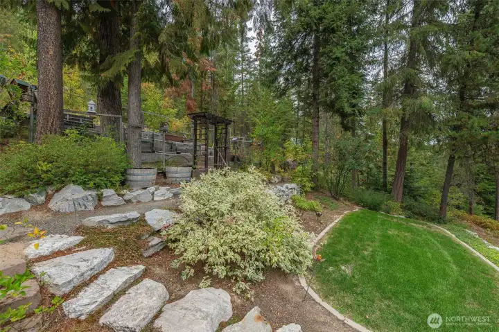 Loving touches such as these natural stone pathways shine everywhere!