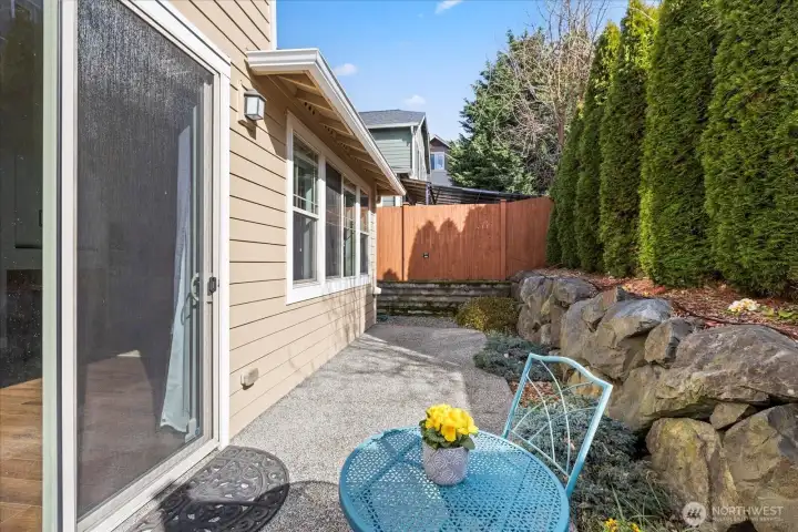 lovely private back yard patio