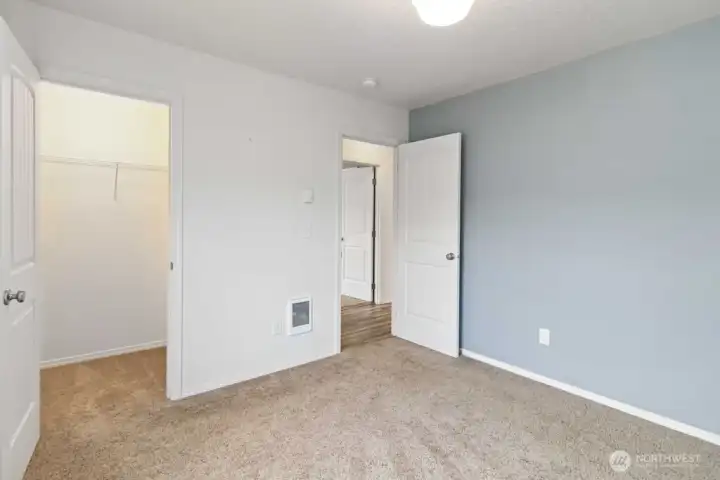 Second bedroom has a walk-in closet.
