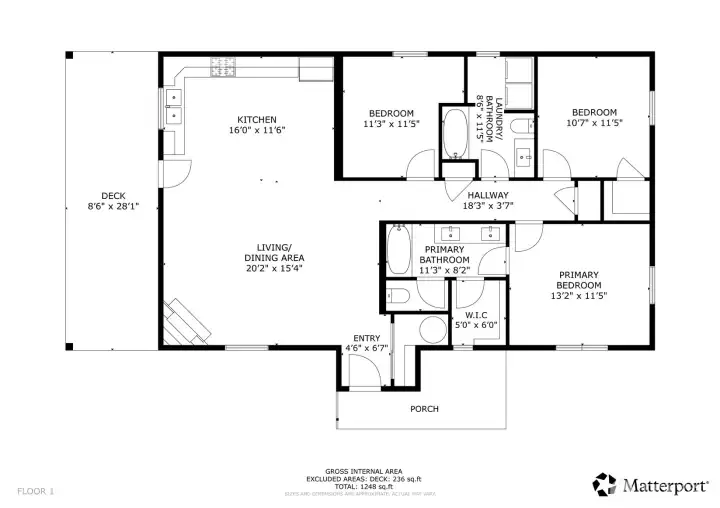 Floor Plan w/ Room by Room Dimensions.