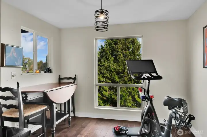 Lots of light coming in through these windows in the dining room!