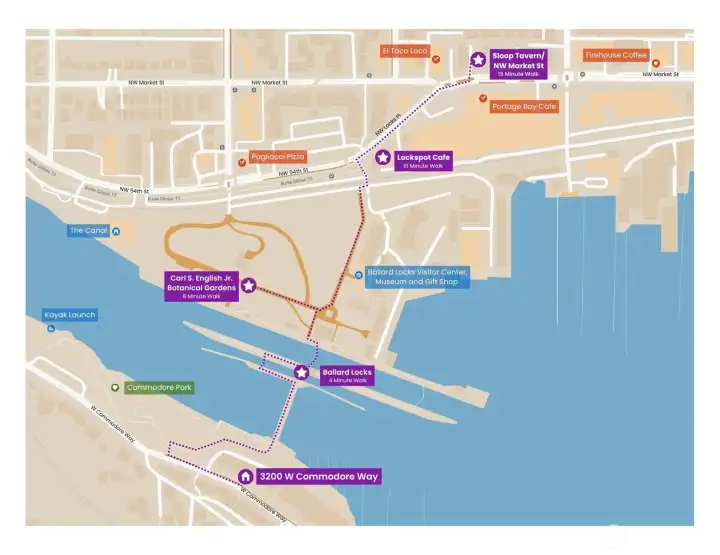 Here’s a helpful map highlighting nearby points of interest, you’re just a short stroll from the energy of NW Market Street! In about 15 minutes, you can be exploring its vibrant mix of shops, cafés, and local favorites.