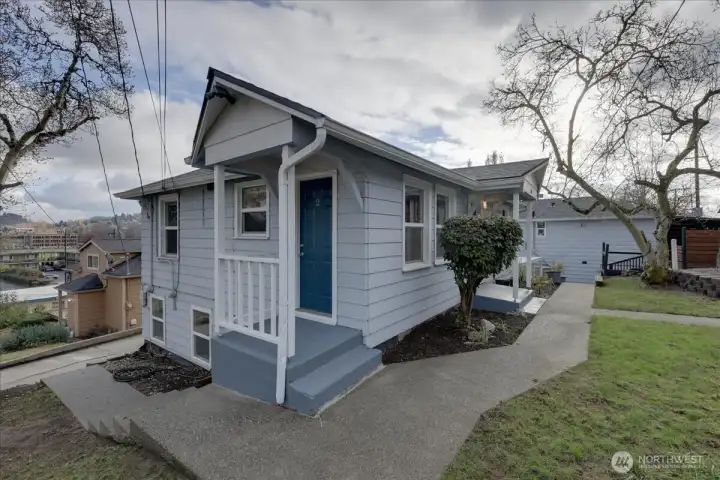 Unit #2 entrance. Far right is entrance to Unit #1.