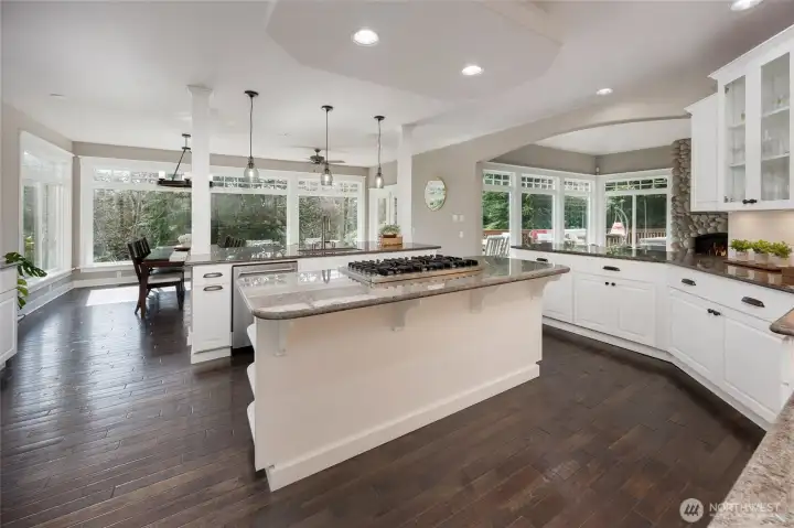 Entertaining is a breeze in this generous gourmet kitchen!