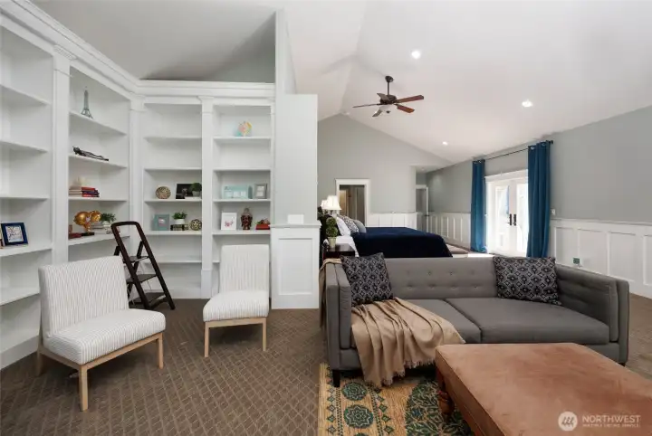 Main floor Library/Den in the Primary Suite.