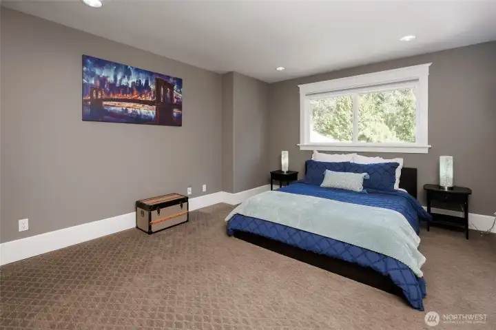 One of four bedrooms with Jack and Jill bathroom.