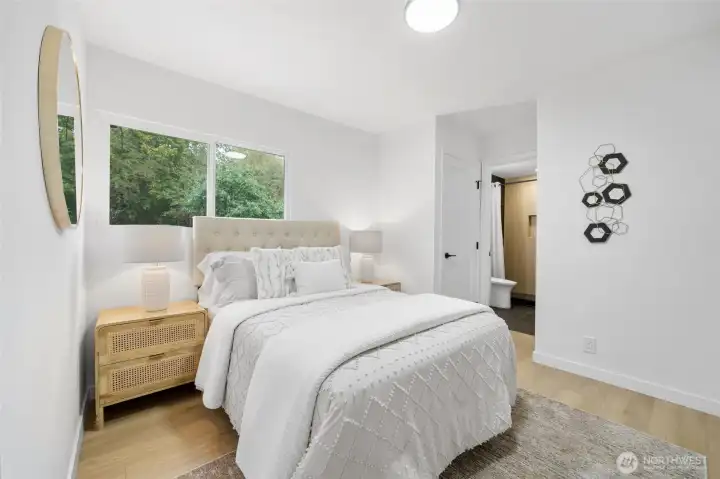 Primary bedroom with bathroom