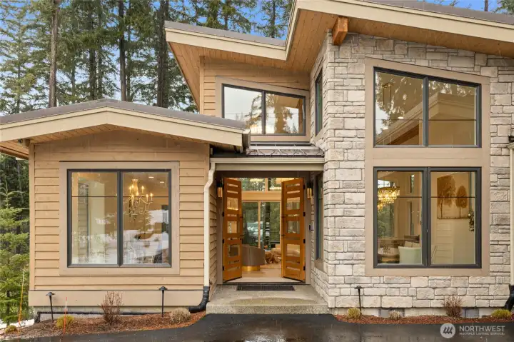 This stunning residence overlooks the 11th hole on Prospector Golf Course.