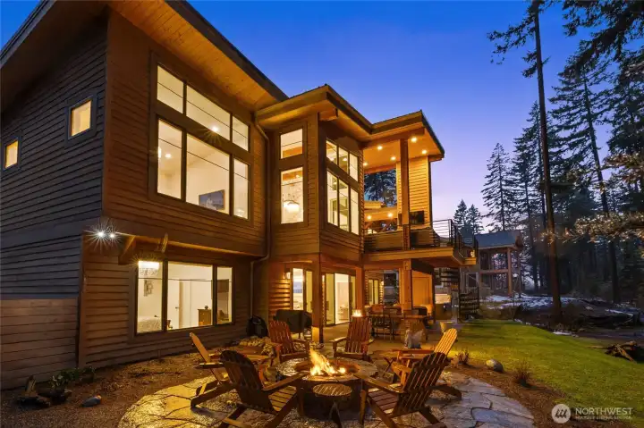 This oversized gas fire pit will lead to many fireside chats.