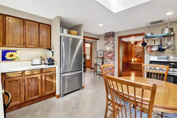 Kitchen with plenty of cabinetry and stainless steel appliances included.