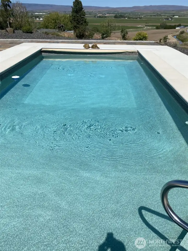 In ground heated pool