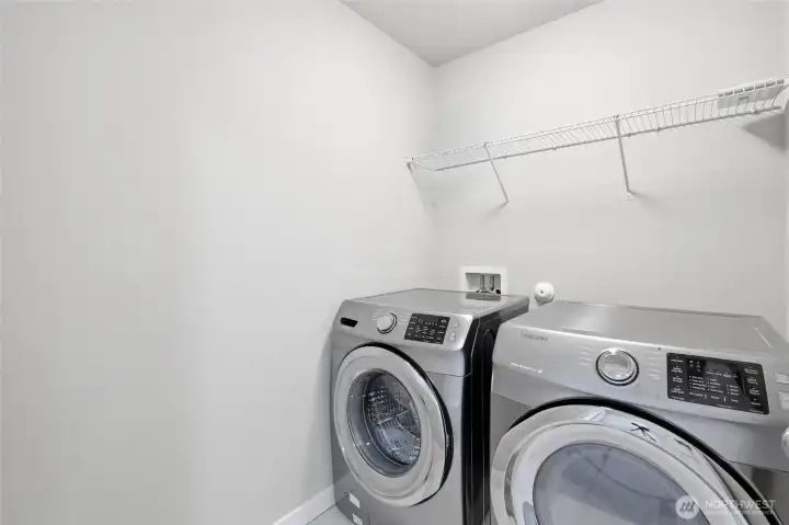 Upstairs laundry with lots of room