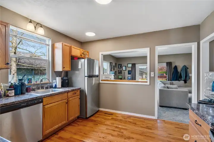 Kitchen looking towards living room