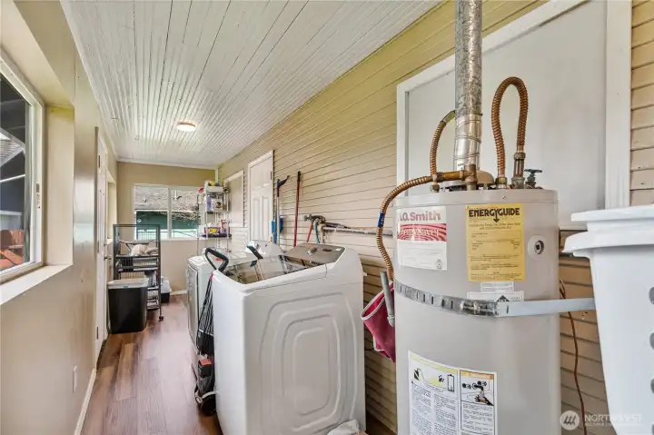 Water heater in utility/ laundry room