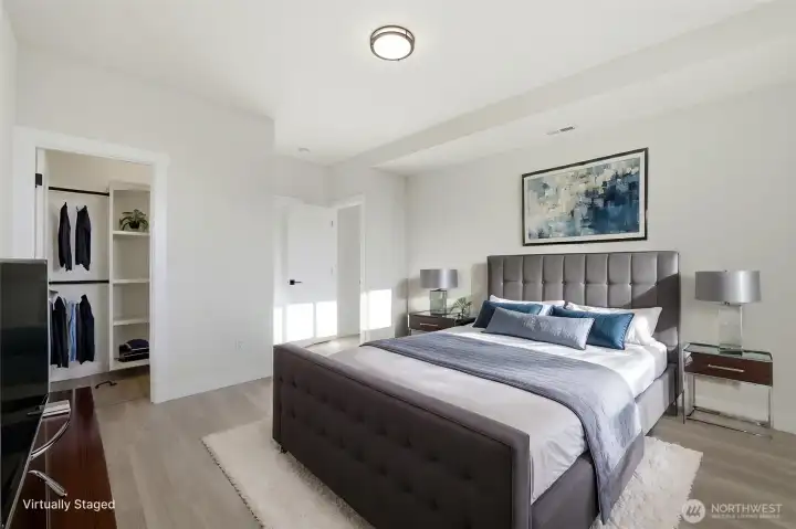 Bedroom virtually staged