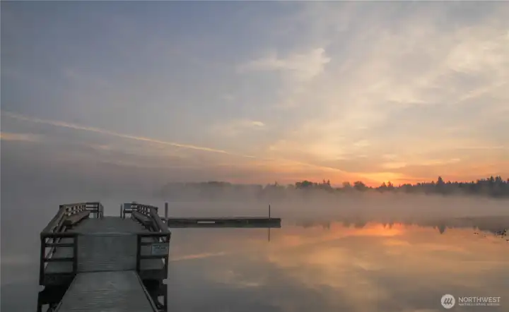 Sunrise at the community beach.
