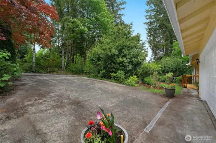 Spacious driveway and private setting with room for guest parking and easy everyday access.