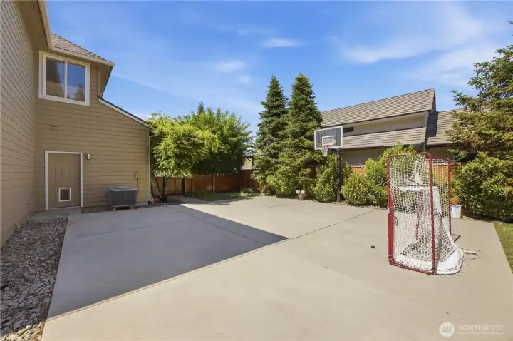 Private sports court/basketball court offering incredible recreation space for games, activities, and entertaining.