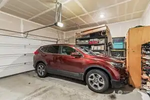 This two car garage offers extra space for storage needs