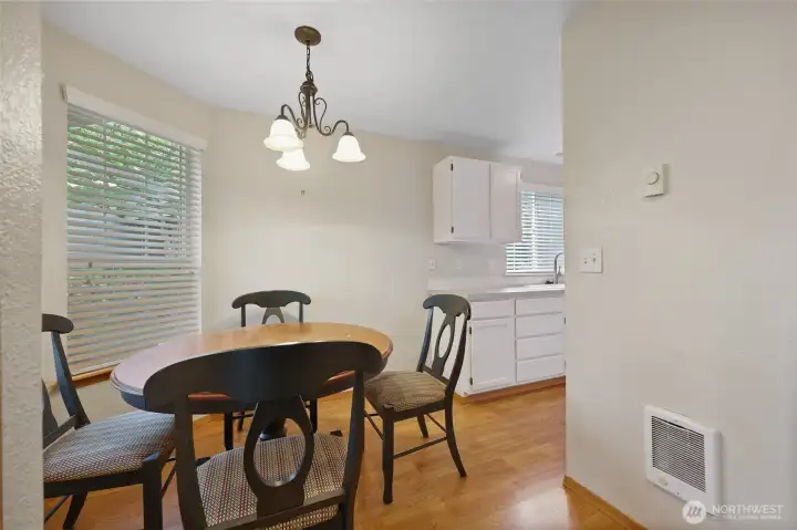 Breakfast nook in kitchen