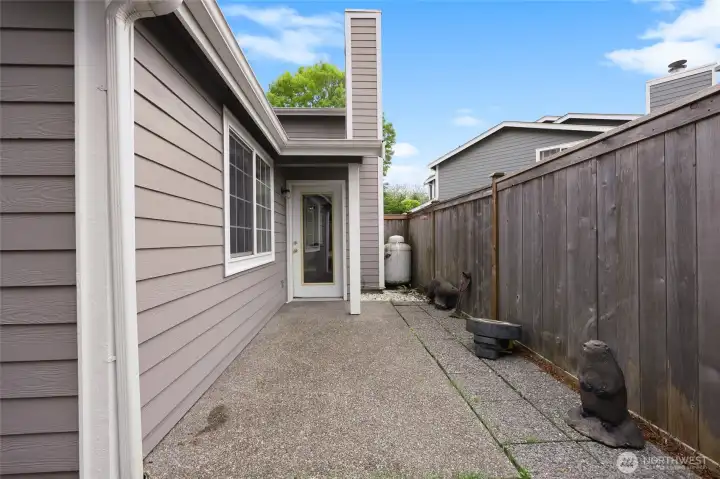 Fenced patio