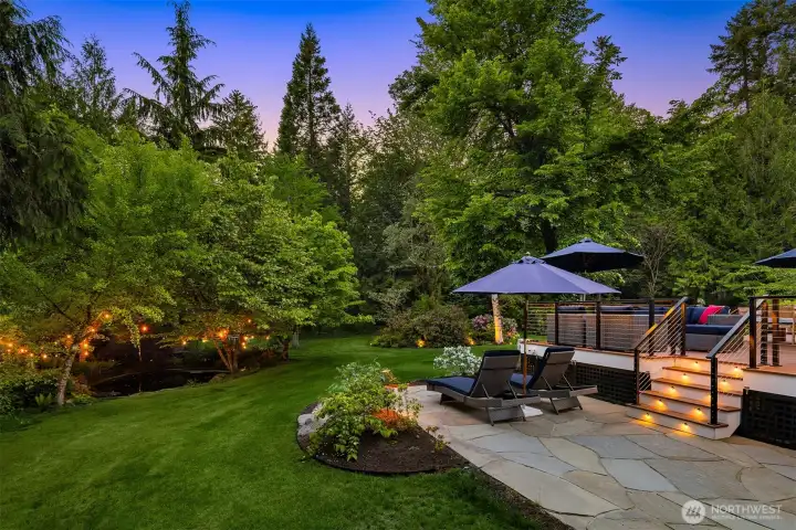 Stunning grounds from front to back. This property is simply magical!