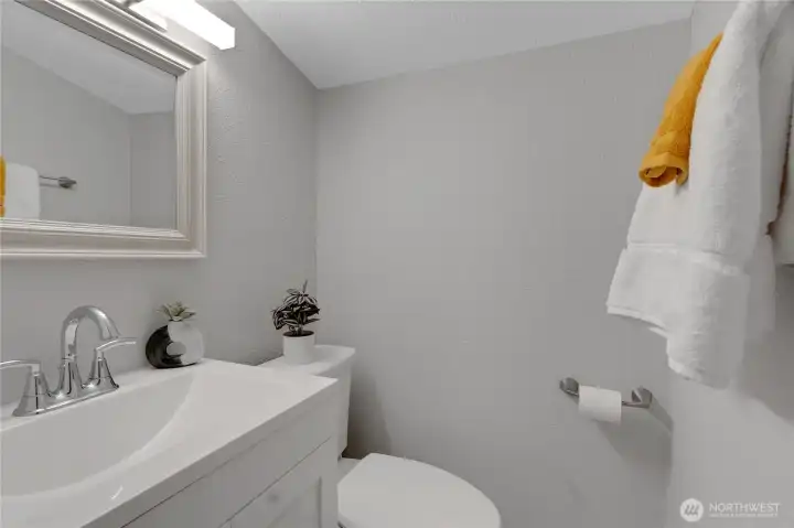Upstairs half bath Upstairs half bath