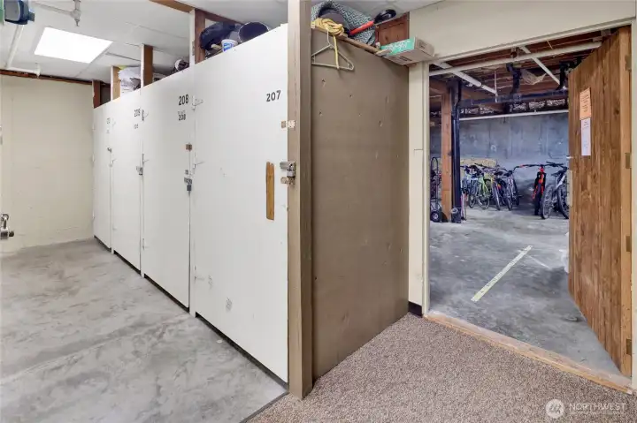 Each unit has its own storage locker. Each unit has its own storage locker.