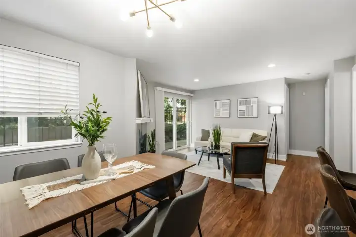 Efficient open floor layout