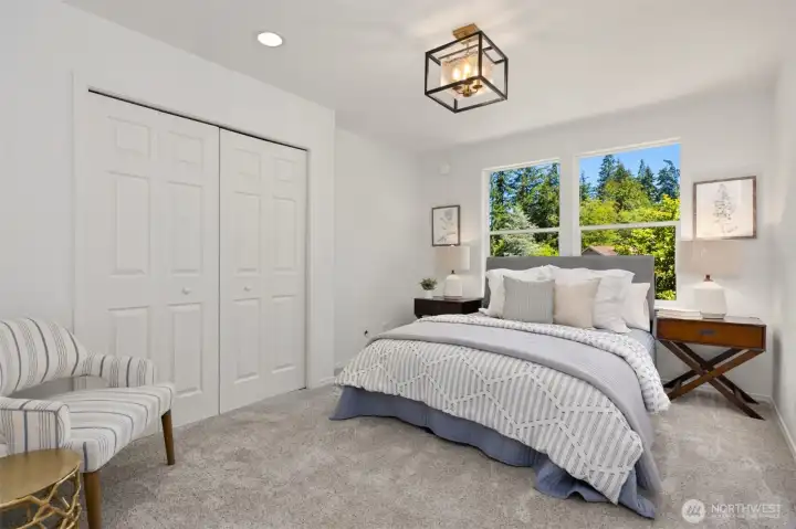 First bedroom on the upper floor. First bedroom on the upper floor.
