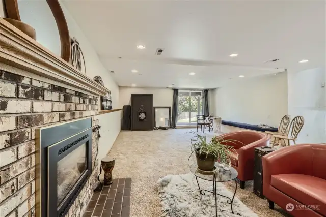 Cozy up to the gas fireplace on the lower level.