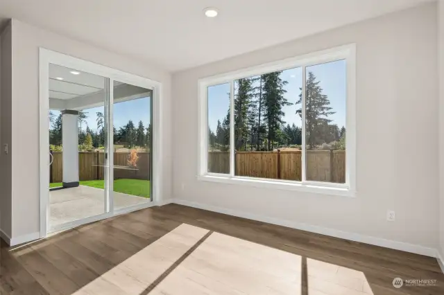 Dining space off kitchen island