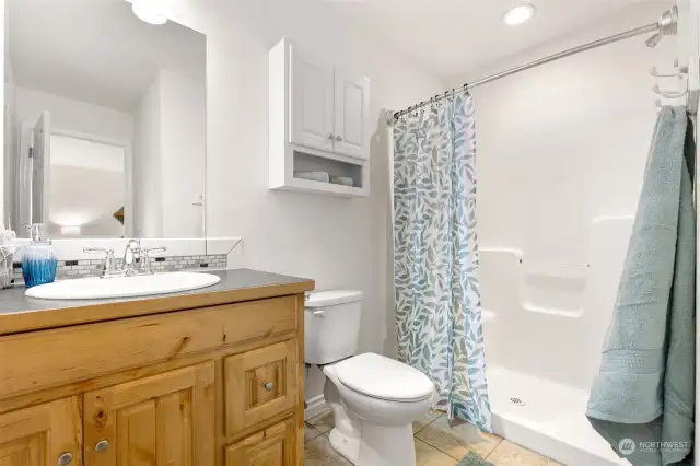 Primary ensuite bathroom with walk-in shower