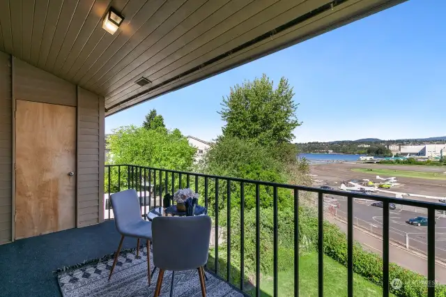 Amazing Lake WA views from your private balcony. Plus storage closet.