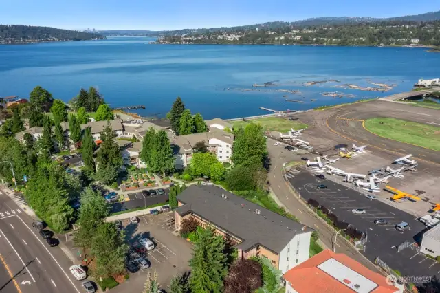 Building sits at South end of Lake WA.