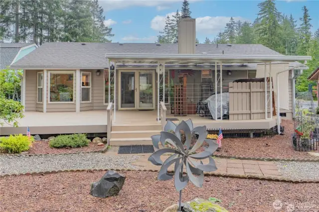 Back deck and yard