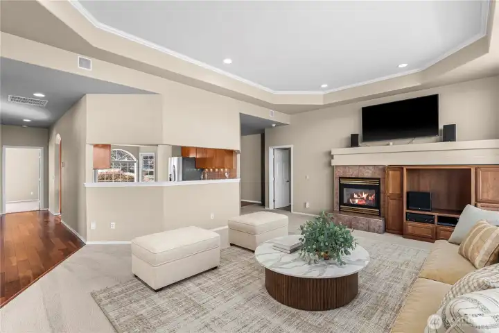 dining room perspective of living space. V-stage