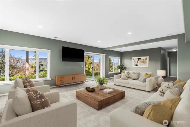Expansive daylight basement for fun!
