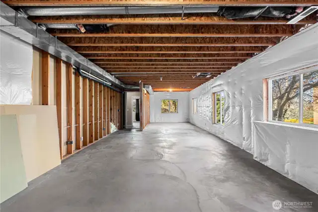 Lots of Light through windows! Ready for your dream finishing, Unfinished insulated space in lower level