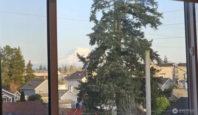 Mountain view from primary bedroom.
