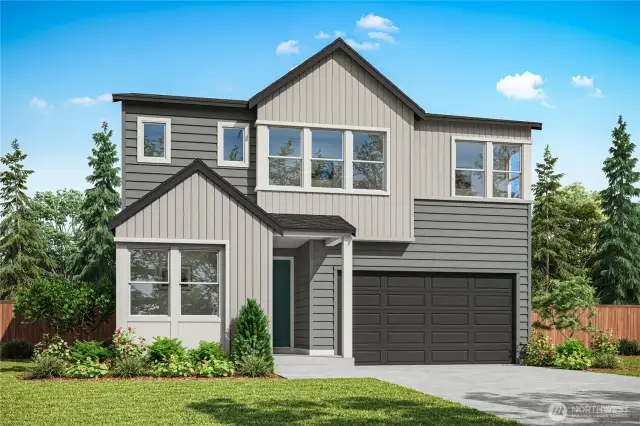 Exterior Rendering of Homesite 15.