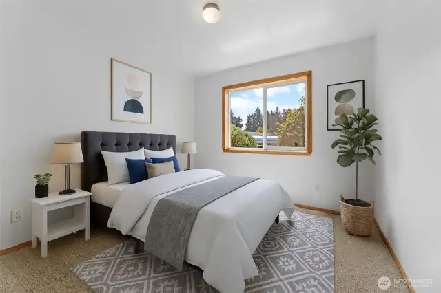 Virtually Staged 2nd Bedroom
